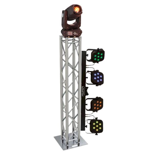 Trusspaal incl. Movinghead | 200 Watt en 4 Bar | LED | Lichtset